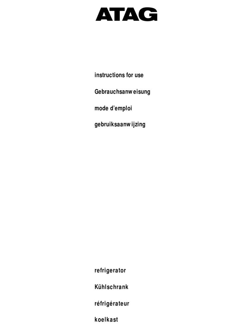 Atag Refrigerator User manual