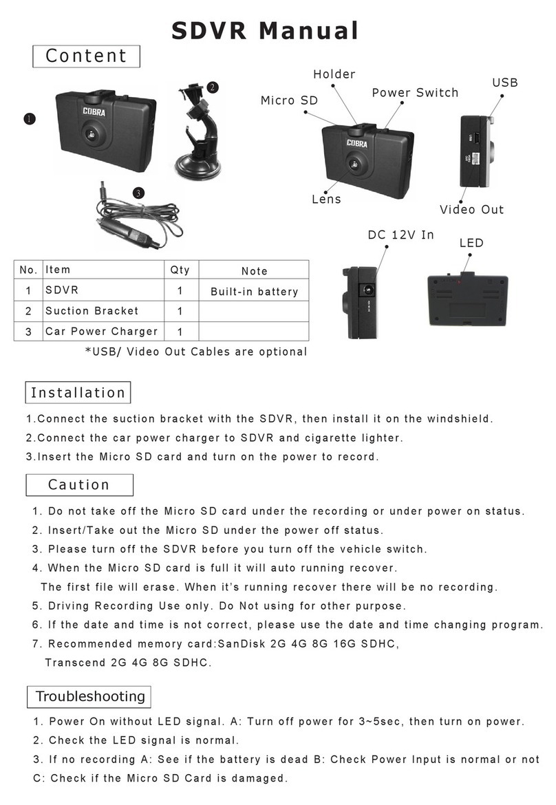 Cobra SDVR Assembly instructions Cobra SDVR Assembly instructions