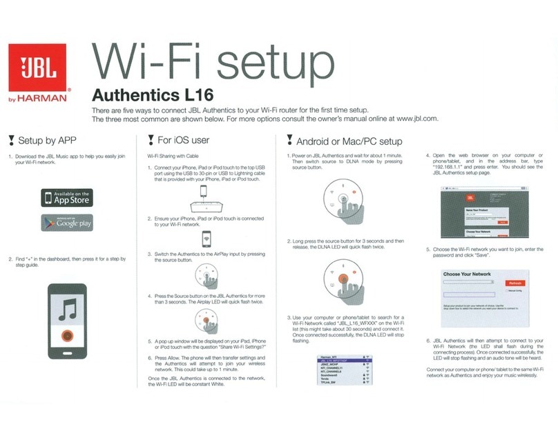 JBL Authentics L 16 User manual