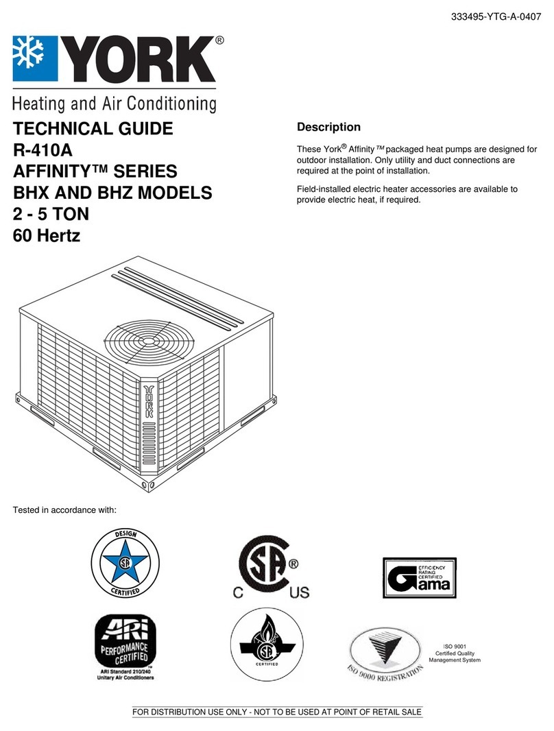 York AFFINITY BHX Series Technical guide York AFFINITY BHX Series Technical guide