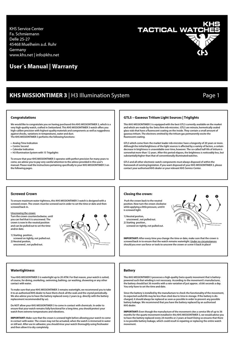 KHS MISSIONTIMER 3 user manual