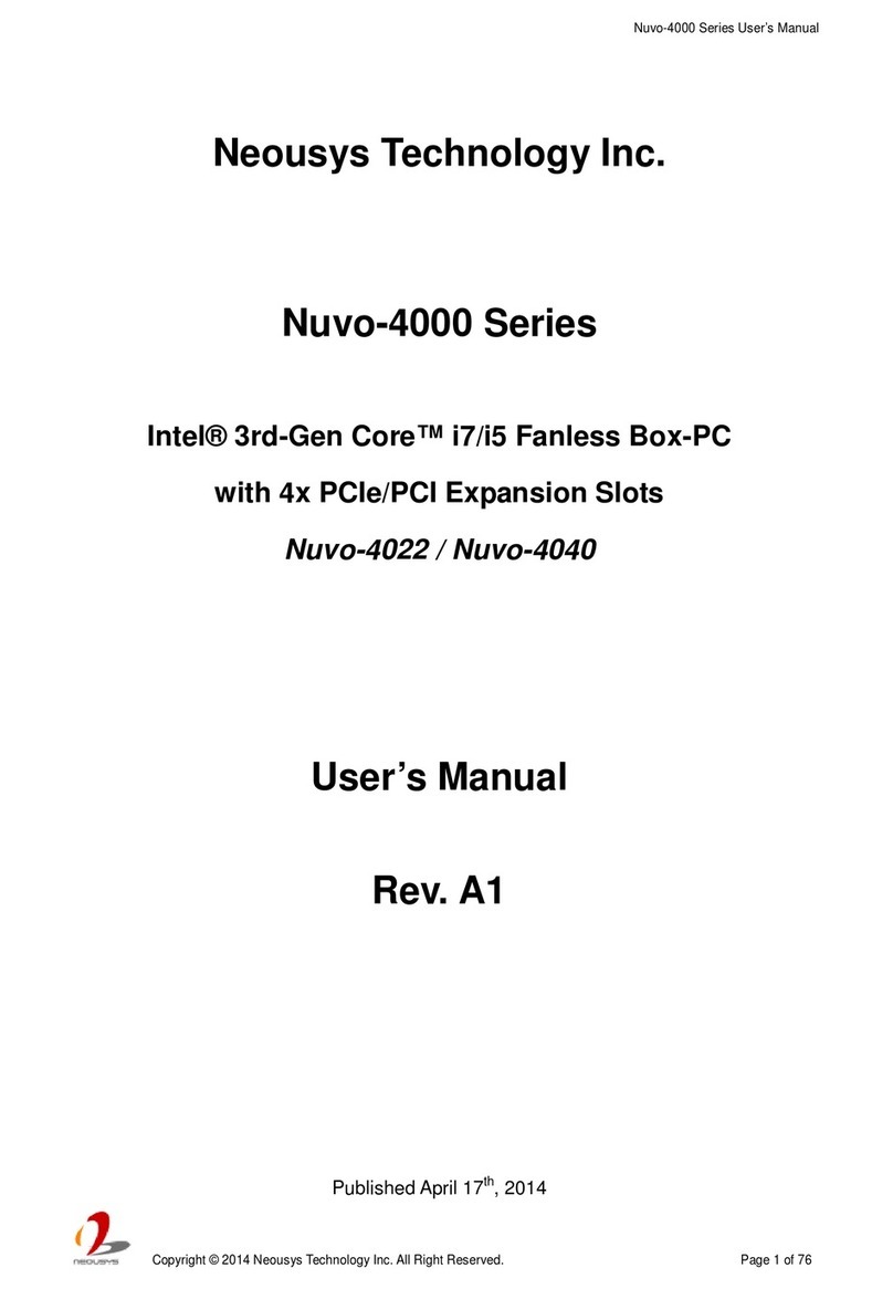Neousys Technology Nuvo-4022 User manual