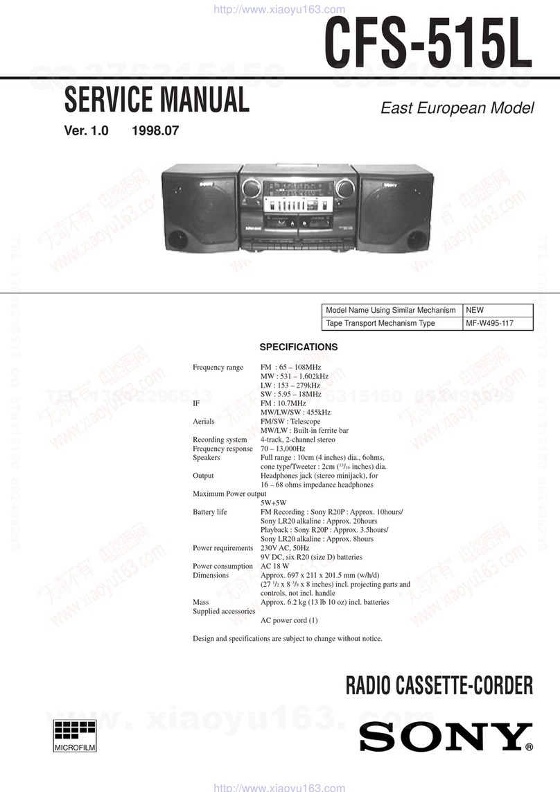 Sony CFS-515L Service manual