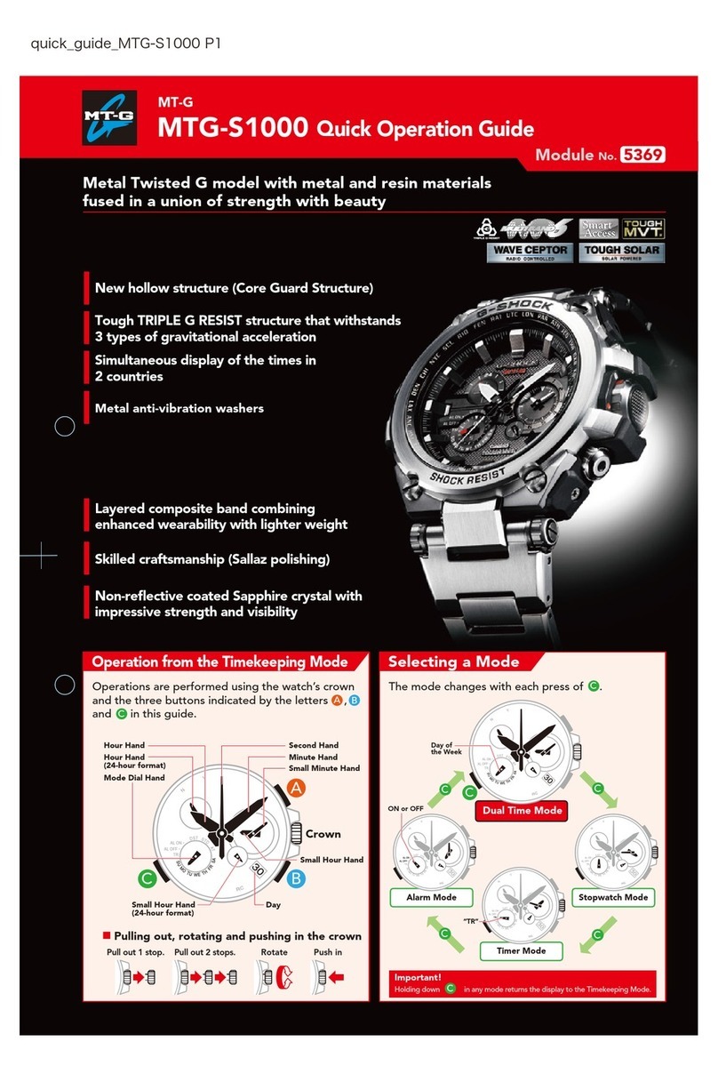 G-Shock MTG-S1000 User guide
