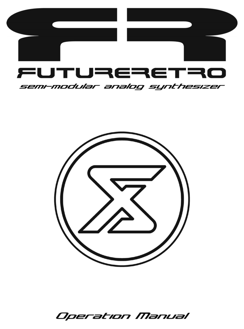 future.retro XS semi-modlar analog synthesizer Operation manal