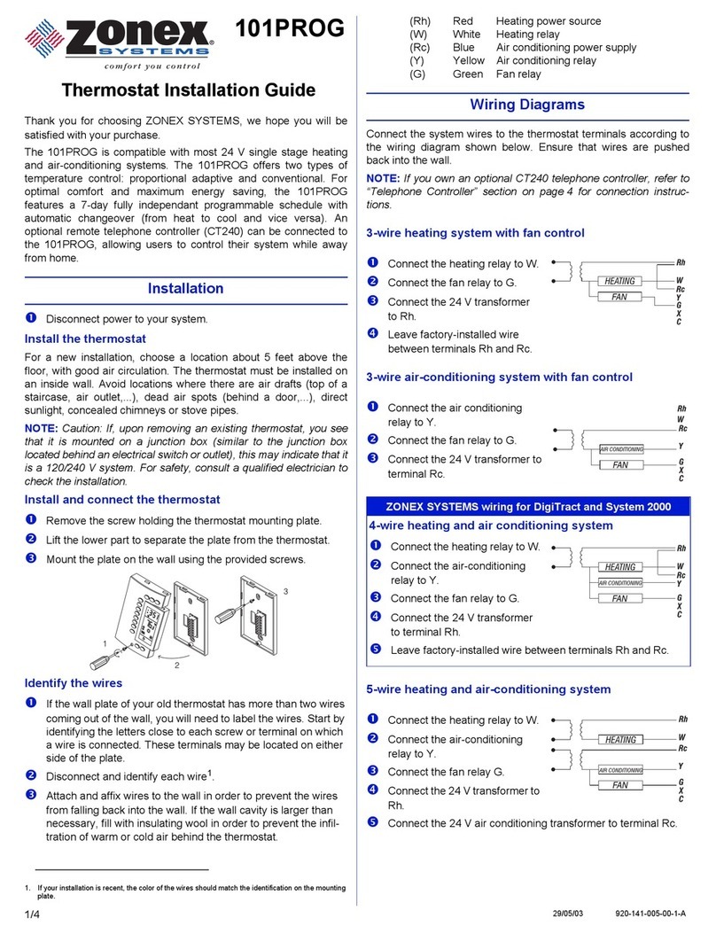 Zonex 101PROG installation guide