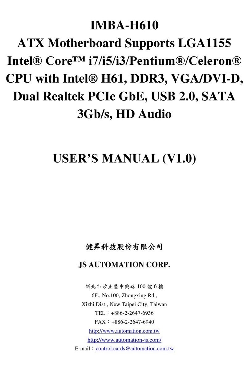 JS Automation IMBA-H610 User manual