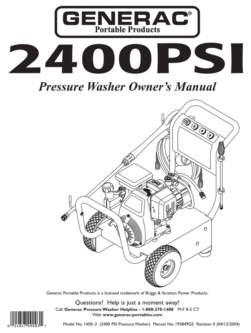 Generac Portable Products 2400PSI User manual Generac Portable Products 2400PSI User manual