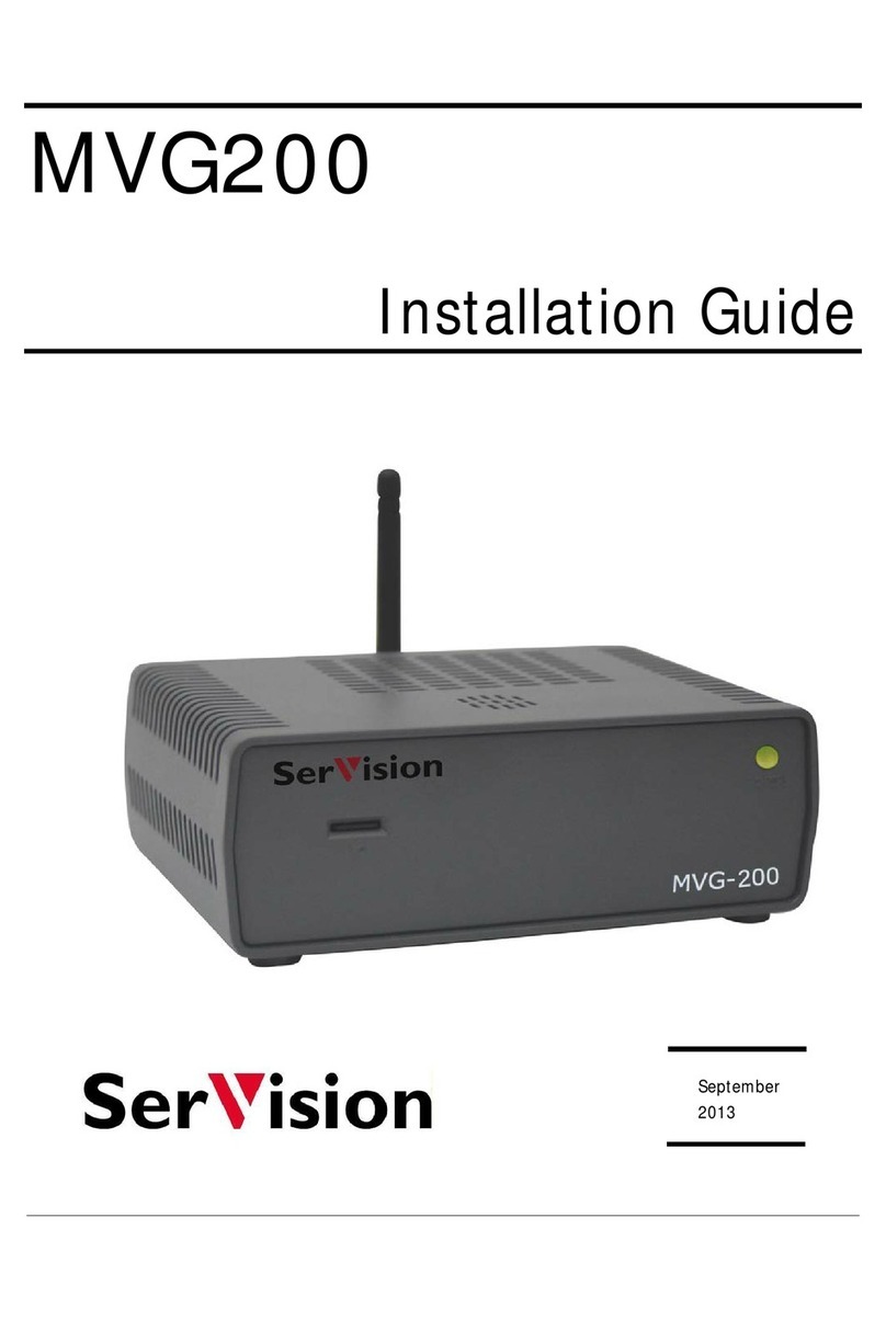 SerVision MVG200 installation guide