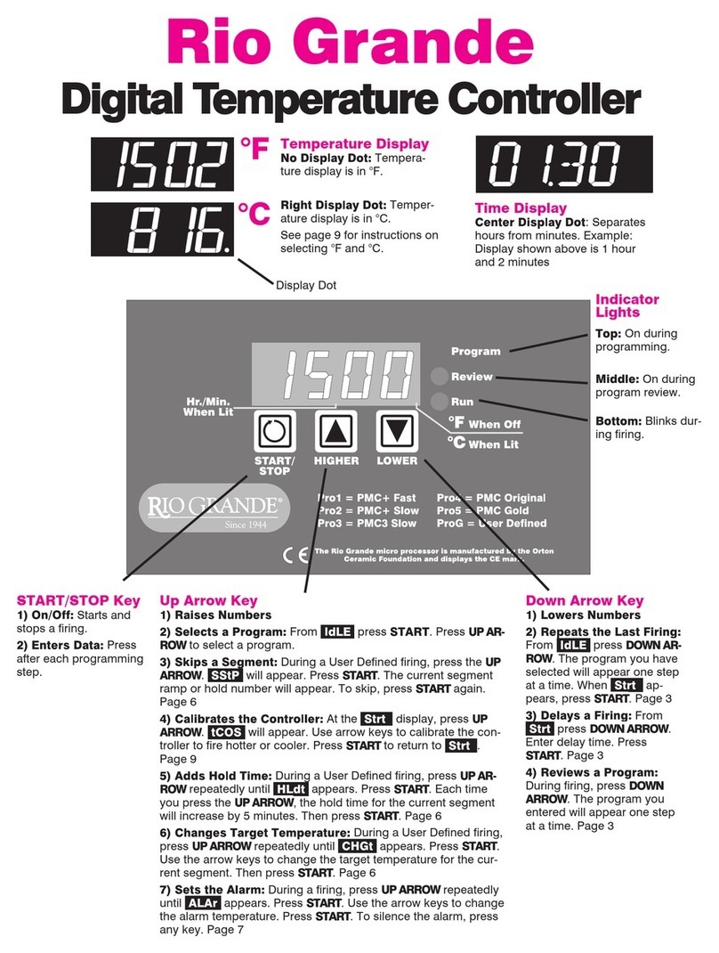 Rio Grande Digital Temperature Controller User manual