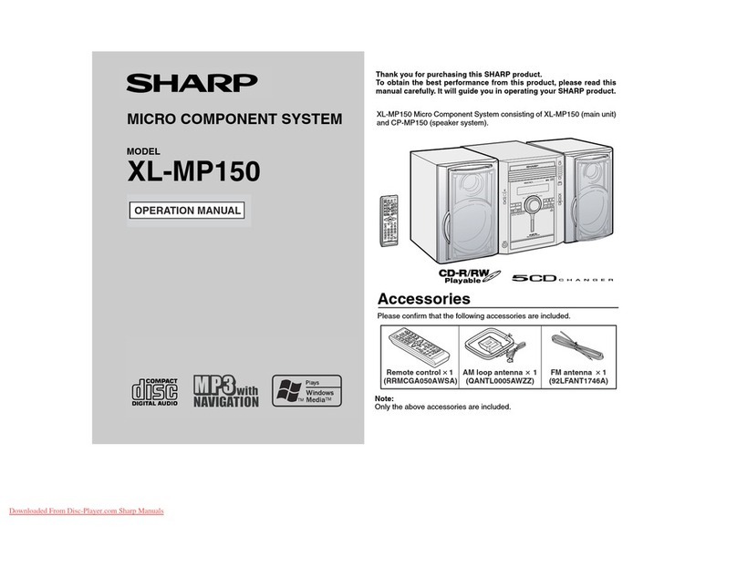 Sharp XL-MP150 User manual Sharp XL-MP150 User manual