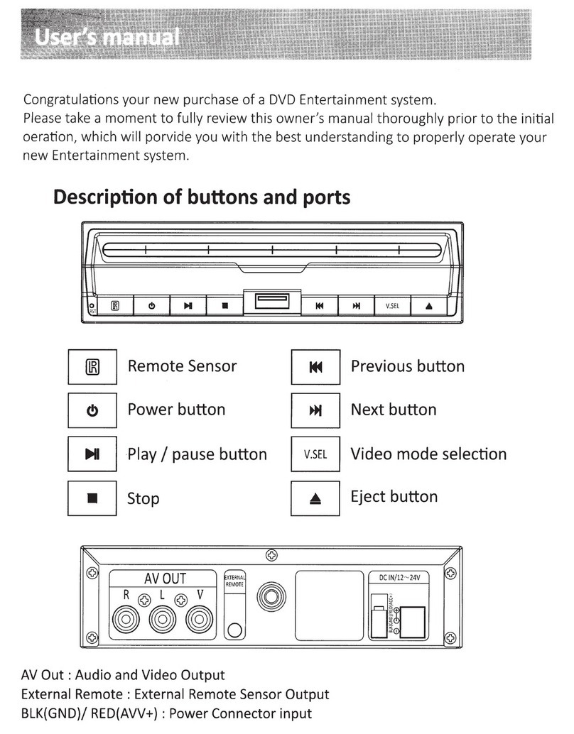 Soundstream DVD Entertainment system user manual Soundstream DVD Entertainment system user manual