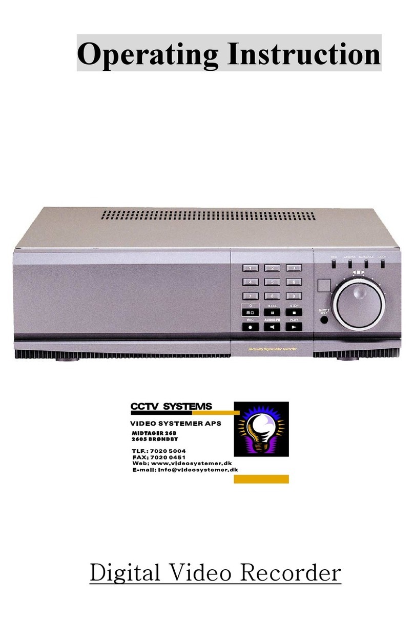VideoSystemer Digital Video Recorder Operating	 instruction