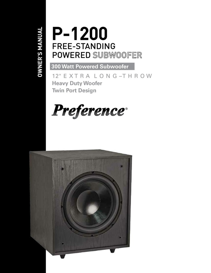 Preference P-1200 owner's manual