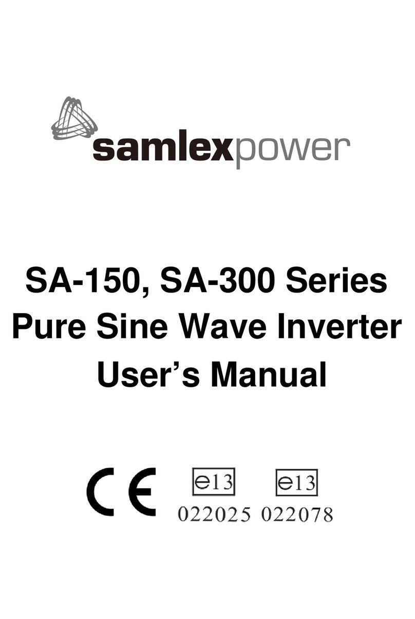 SamplexPower SA-150-112 User manual SamplexPower SA-150-112 User manual