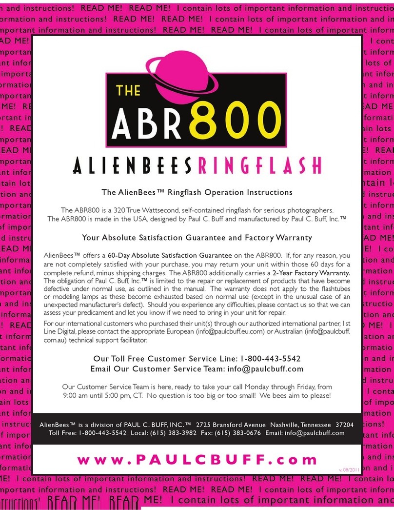 AlienBees ABR800 User manual