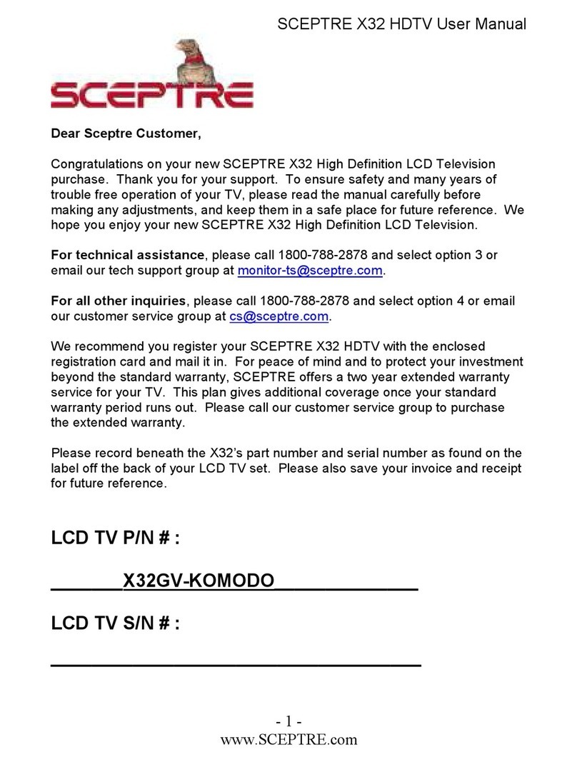 Sceptre X32 Series User manual