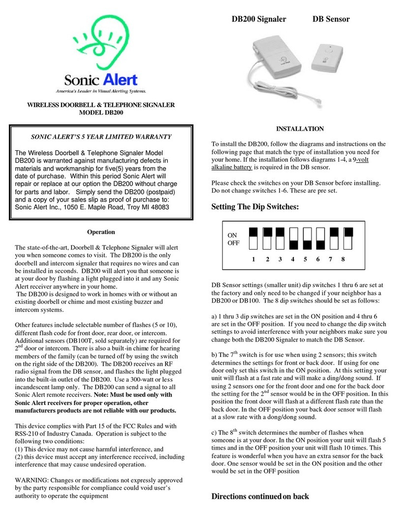 Sonic Alert DB200 manual