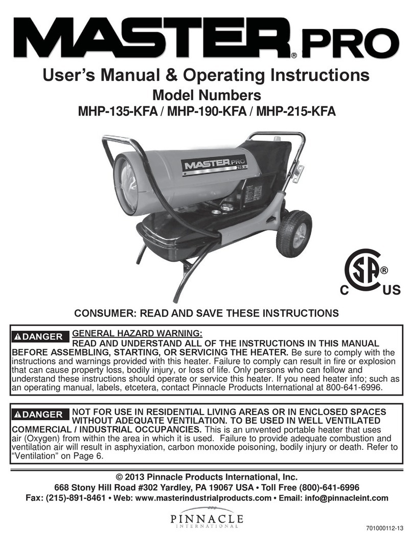Masterpro MHP-135-KFA operating instructions