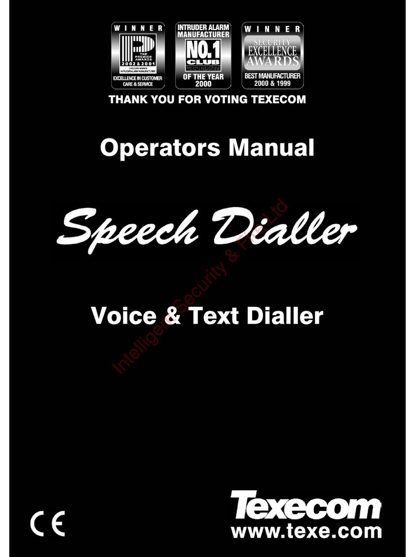 Texecom Speech Dailler Operator's manual