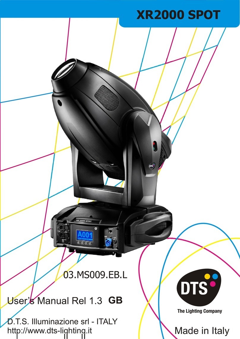 DTS XR2000 SPOT CMY User manual