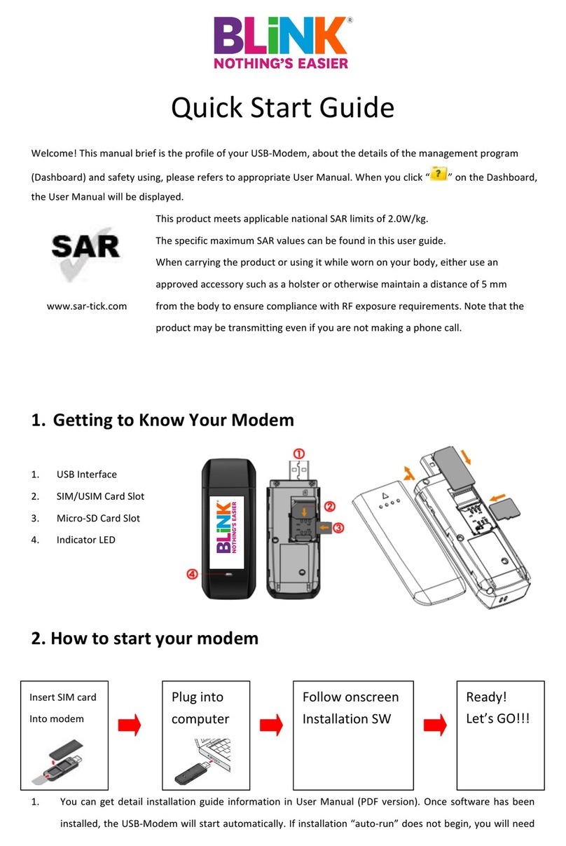 B-Link Usb modem quick start guide
