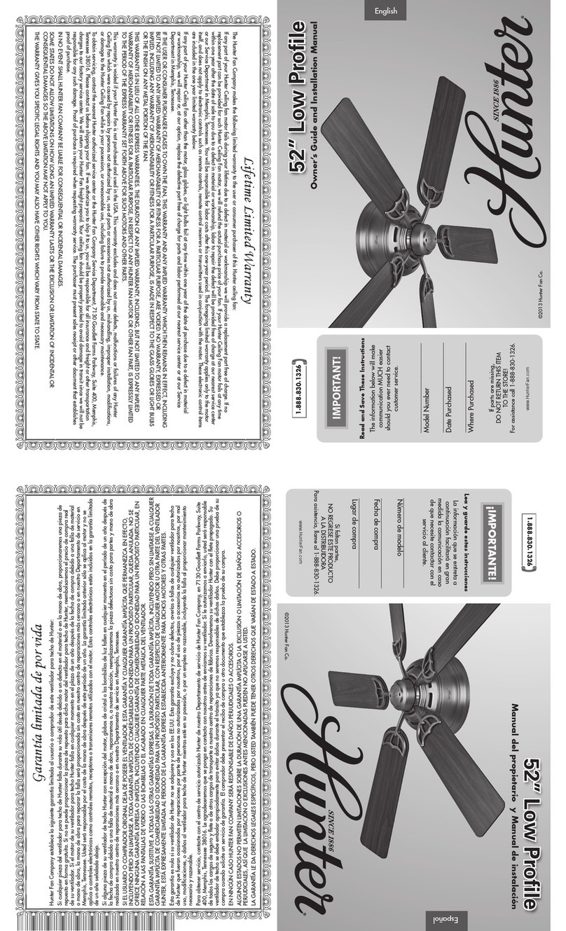 Hunter 53069 Instruction manual