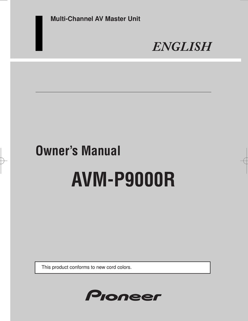 Pioneer AVM-P9000R owner's manual