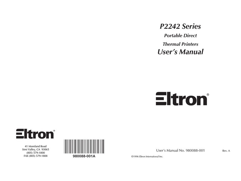Eltron P2242 Series User manual Eltron P2242 Series User manual