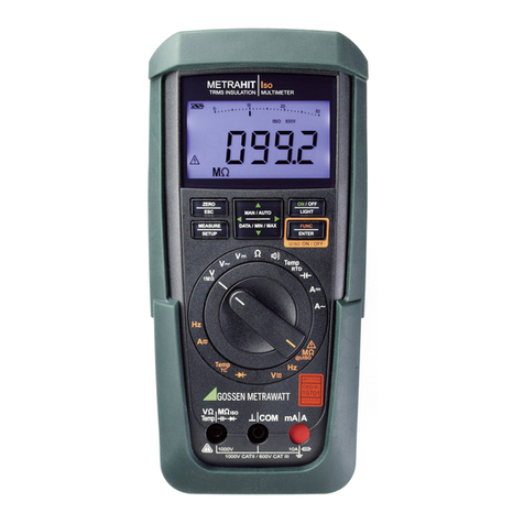 Gossen MetraWatt METRAHIT ISO Operation manual