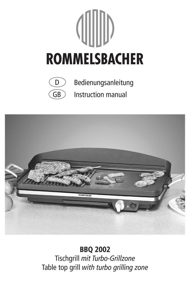 Rommelsbacher BBQ 2002 User manual