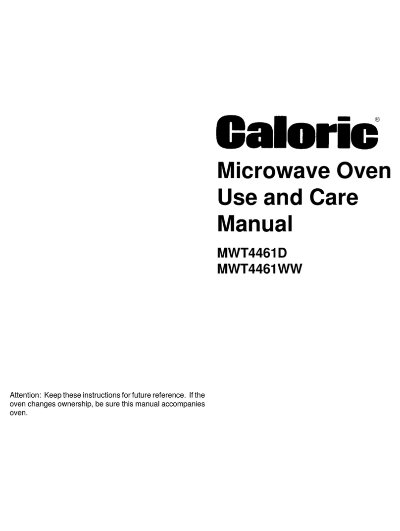 Caloric MWT4461D use and care manual