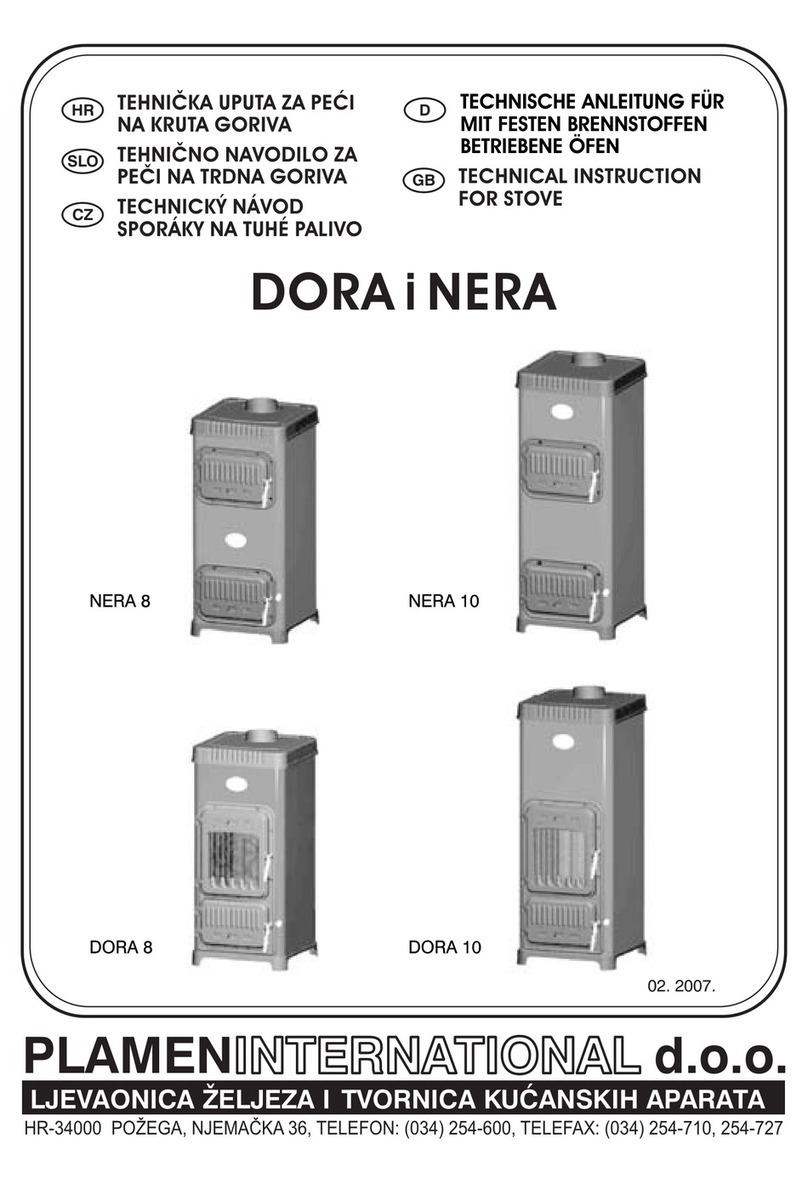 Plamen International Nera 8 Technical instructions