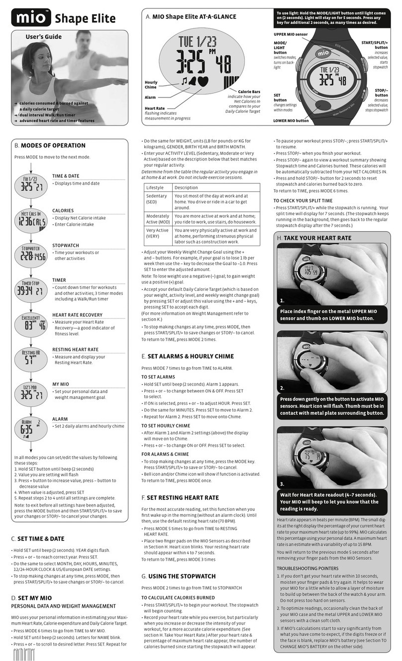 Mio Shape Elite user guide