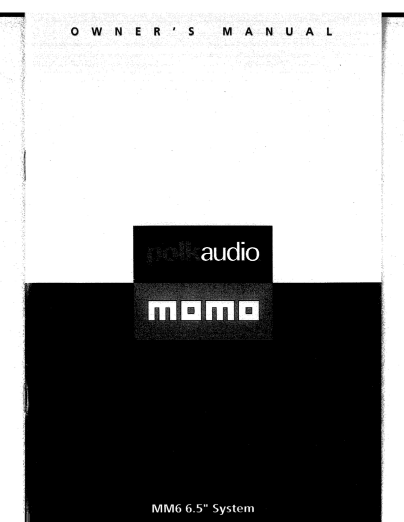 Polk Audio MM6 6.5'' System owner's manual Polk Audio MM6 6.5'' System owner's manual