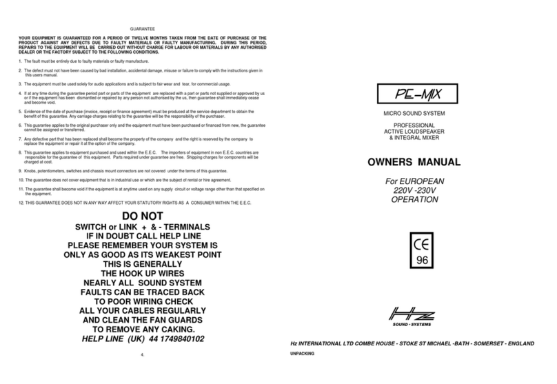 HZ Sound Systems PE-MIX owner's manual