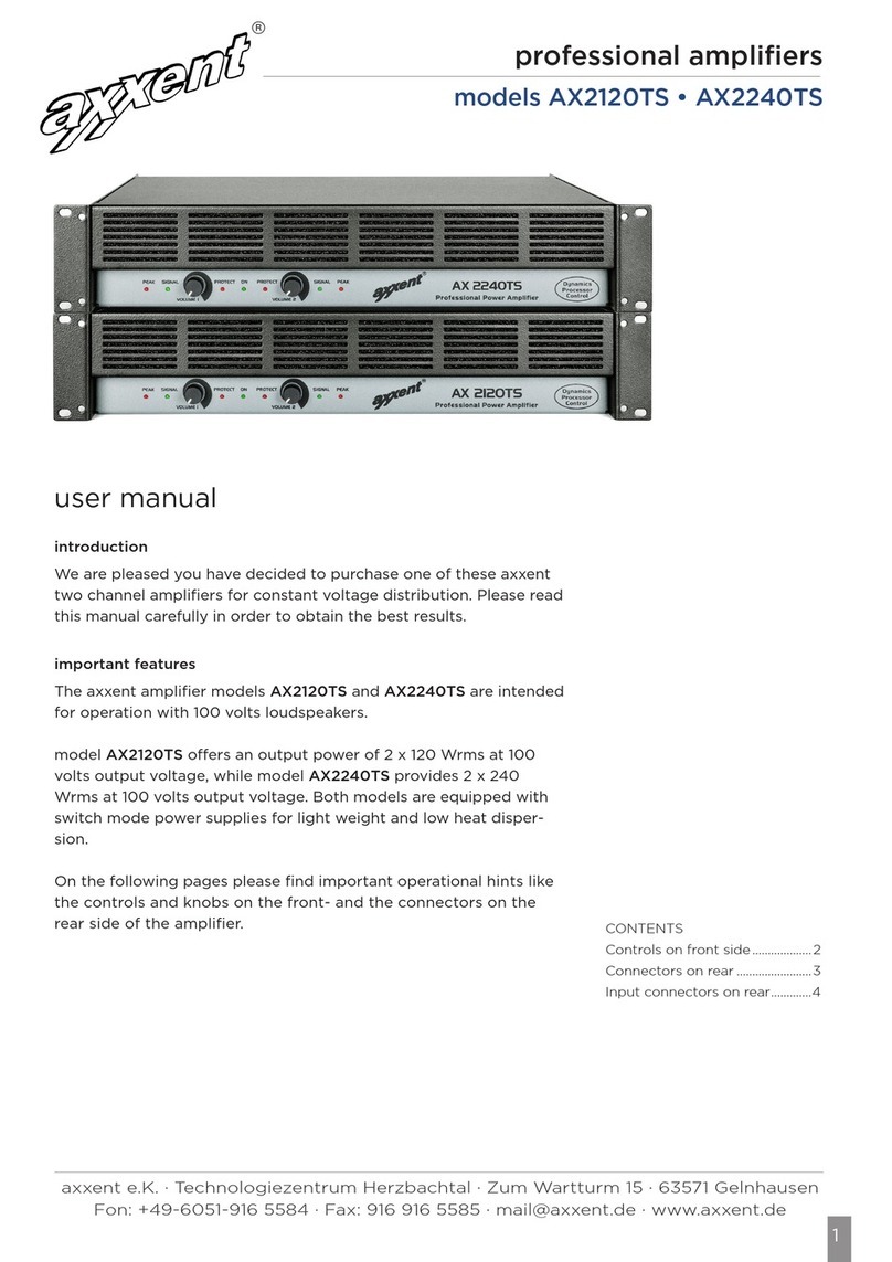 Axxent AX2120TS User manual Axxent AX2120TS User manual