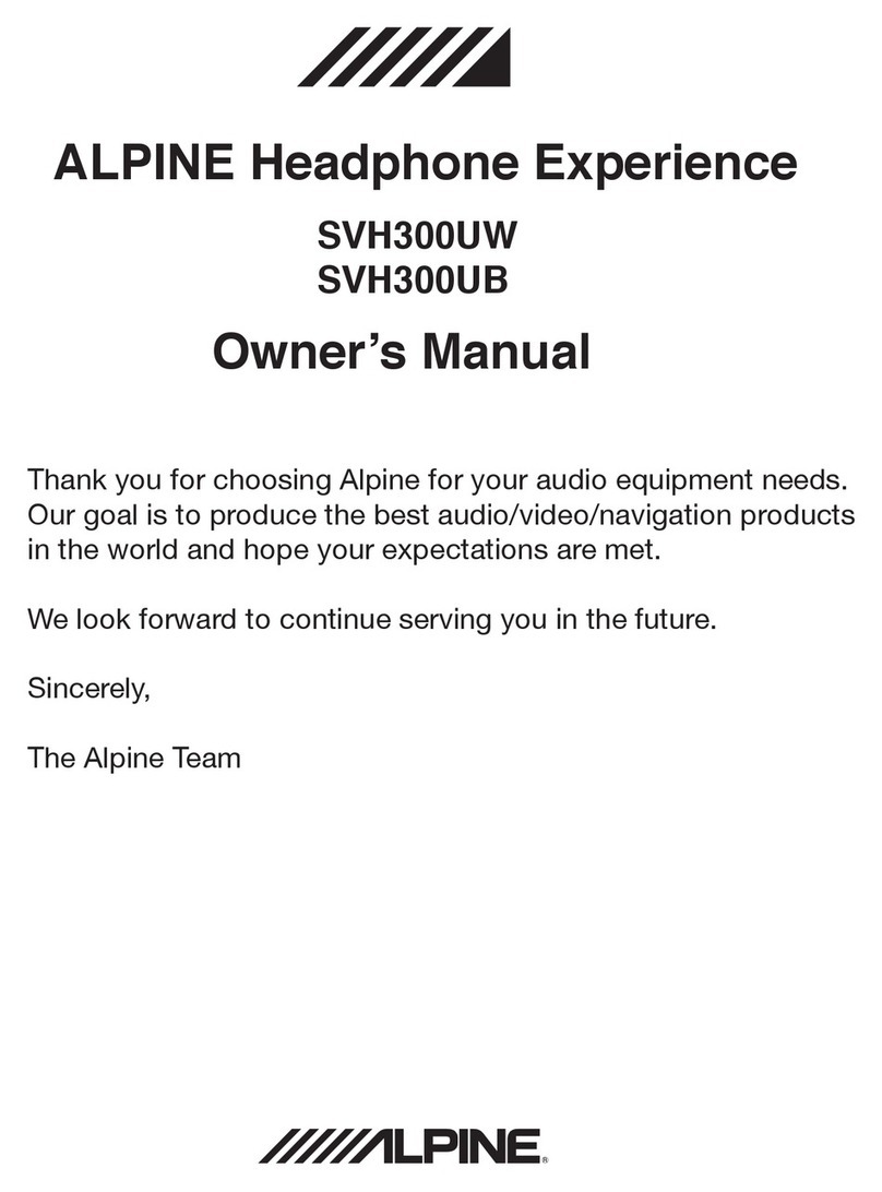 Alpine SVH300UW owner's manual