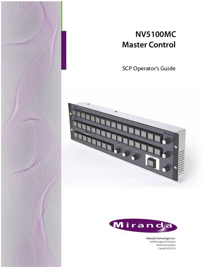 Miranda NV5100MC Master Control Operator's guide