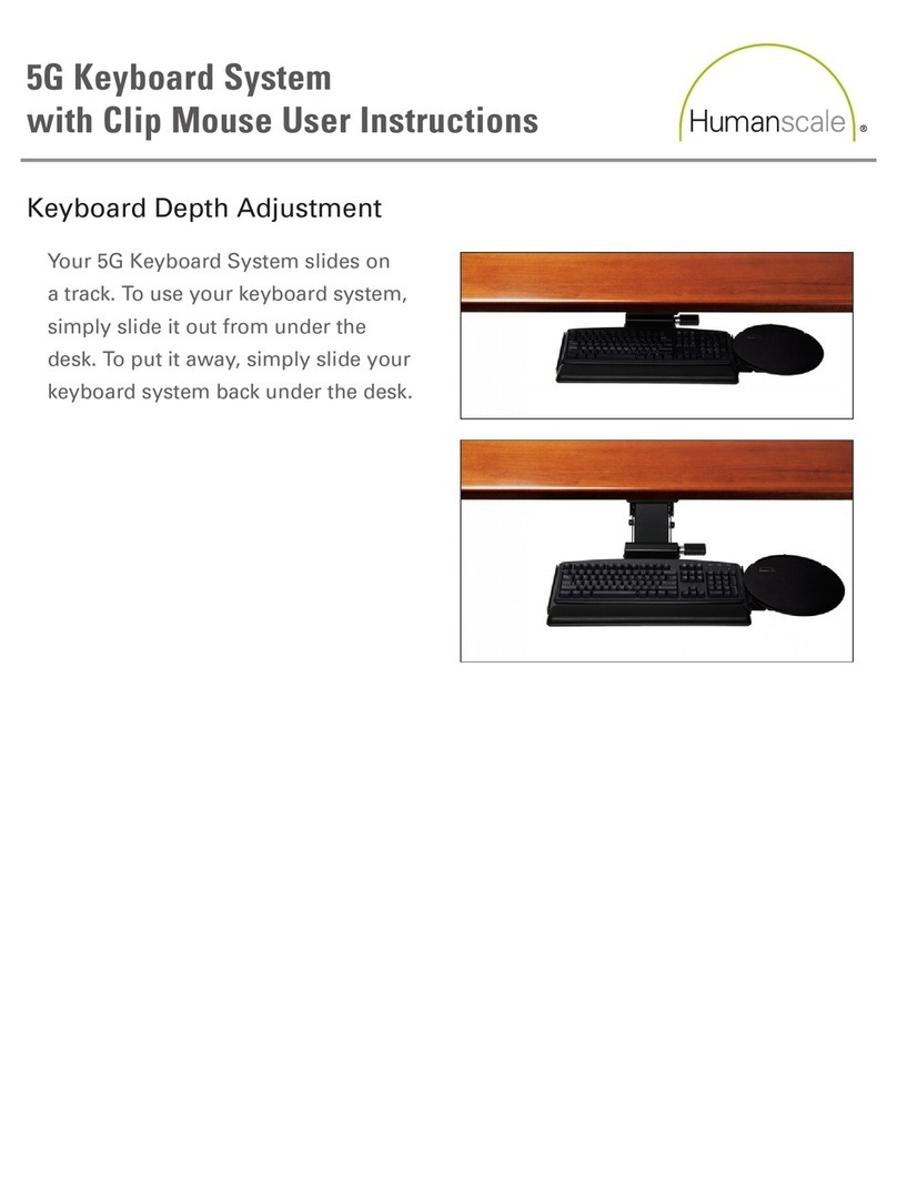 Humanscale 5G Keyboard System User instructions
