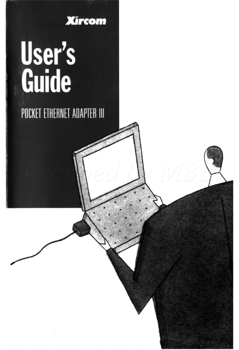 Xircom POCKET ETHERNET ADAPTER III user guide