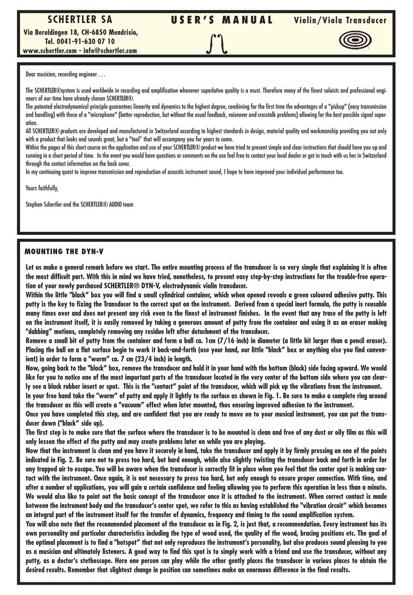 Schertler DYN-V user guide