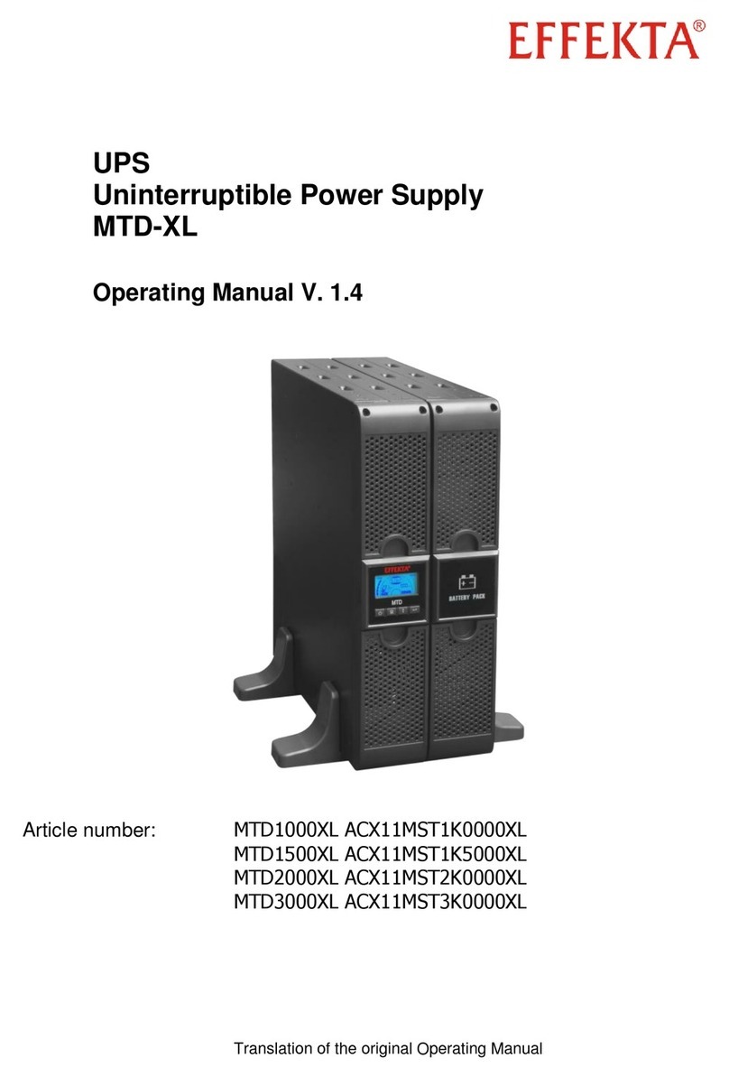 Effekta MTD-XL operating manual