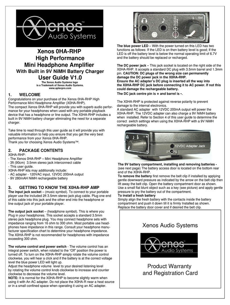 Xenos 0HA-RHP User manual