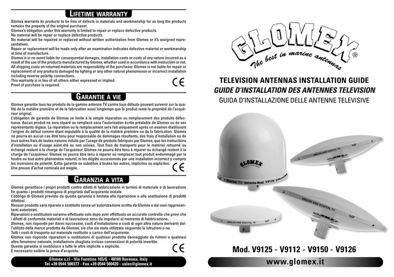 Glomex V9125 User manual