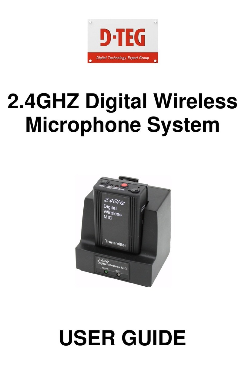 D-Teg 2.4GHZ Digital WirelessMicrophone System user guide