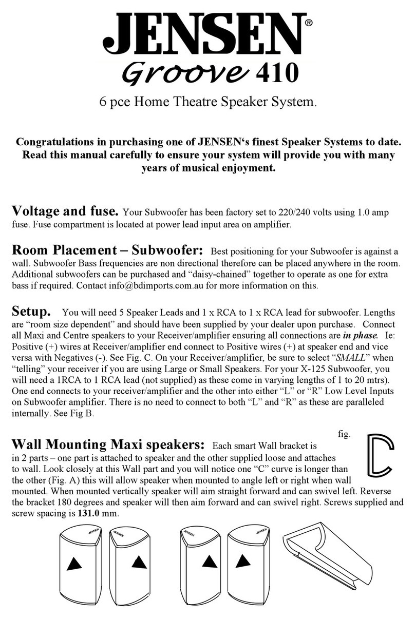 Jensen Groove 410 user guide