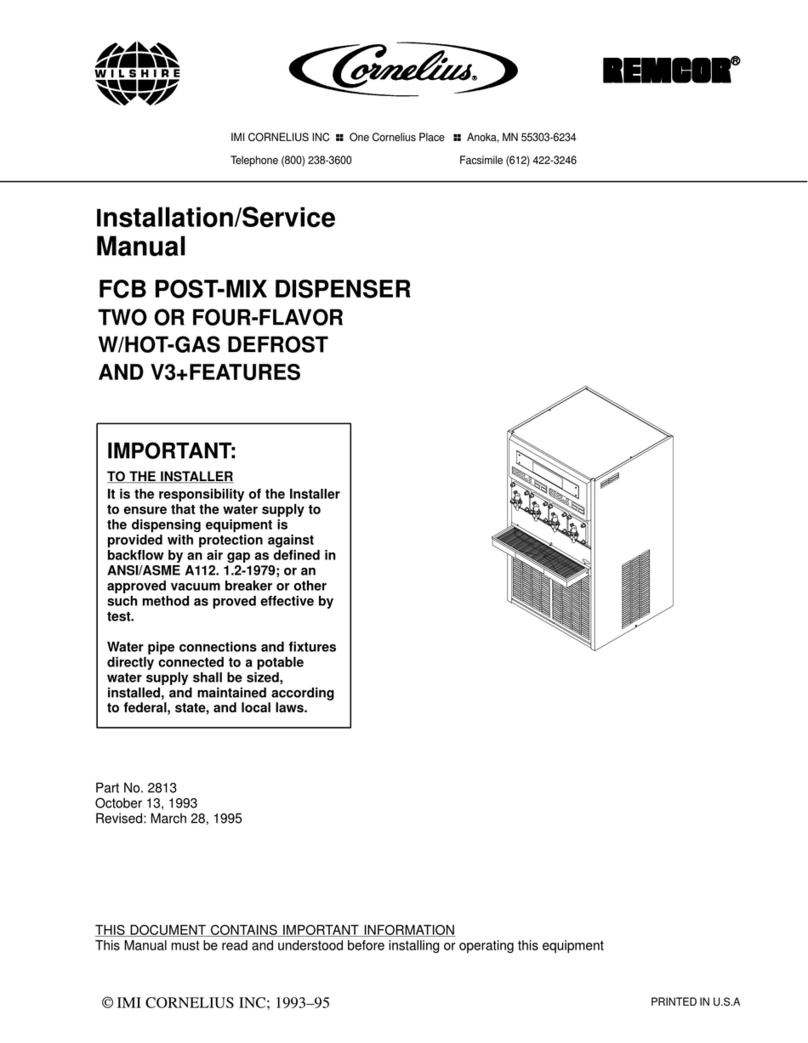 Cornelius FCB POST-MIX DISPENSER Supplement