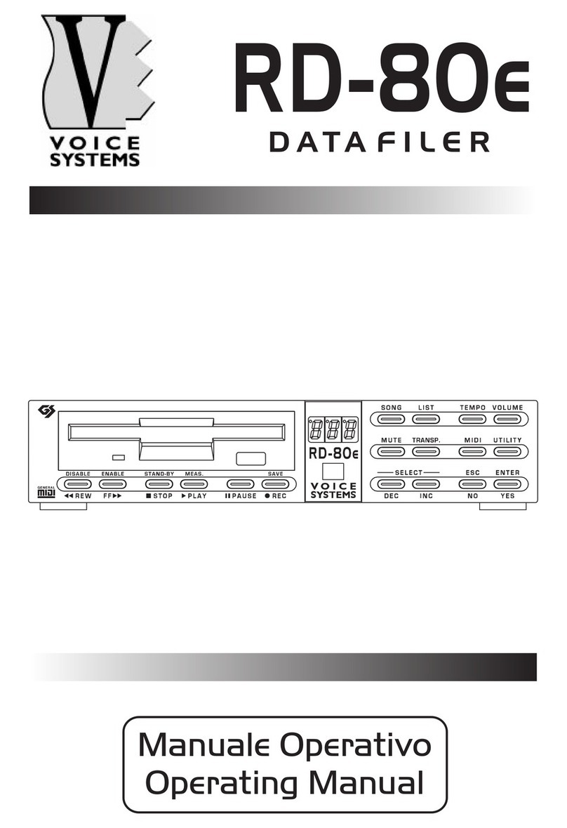 Voice Systems RD-80e operating manual Voice Systems RD-80e operating manual