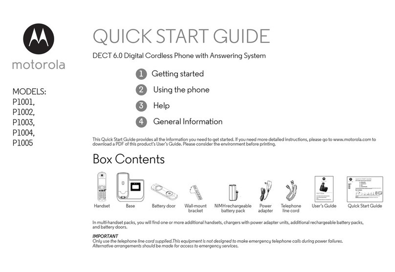 Motorola P1001 User manual